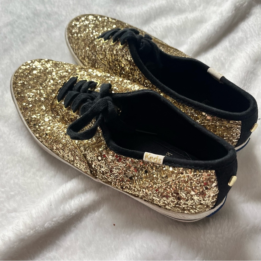 Kate Spade Gold Glitter Keds
